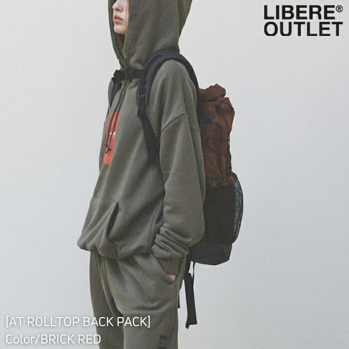 LIBERE リベーレ ALL-TERREINコラボ ロールトップ バック パック リュックサック 鞄 かばん BROWN 茶色 ブラウン ブリックレッド 赤茶色[AT ROLLTOP BACK PACK/BRICK RED]公式アウトレット 18,200円
