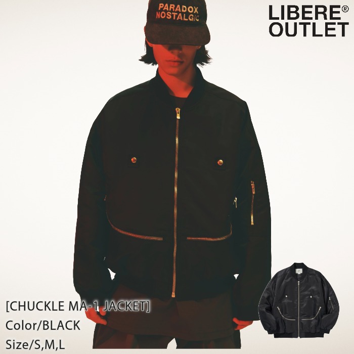 LIBERE リベーレ チャックル エムエーワン ジャケット アウター 上着 ハロウィン 黒 ブラック[CHUCKLE MA-1 JACKET/BLACK]公式アウトレット