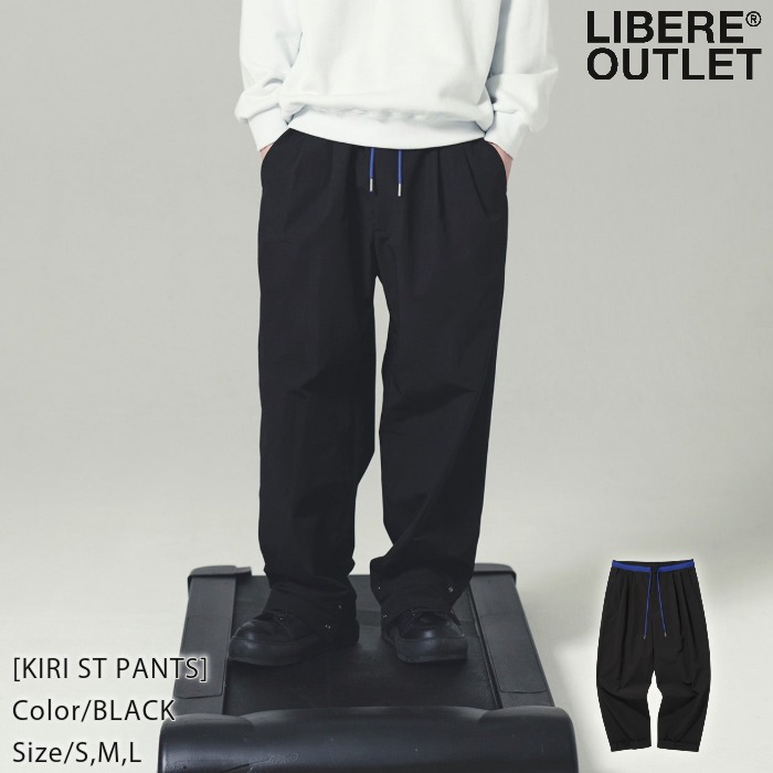 LIBERE リベーレ キリ ストレート パンツ 長ズボン 黒 ブラック[KIRI ST PANTS/BLACK]公式アウトレット