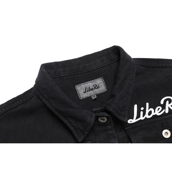 LIBERE リベーレ カラー ジージャン DENIM BLACK] デニム ブラック 黒