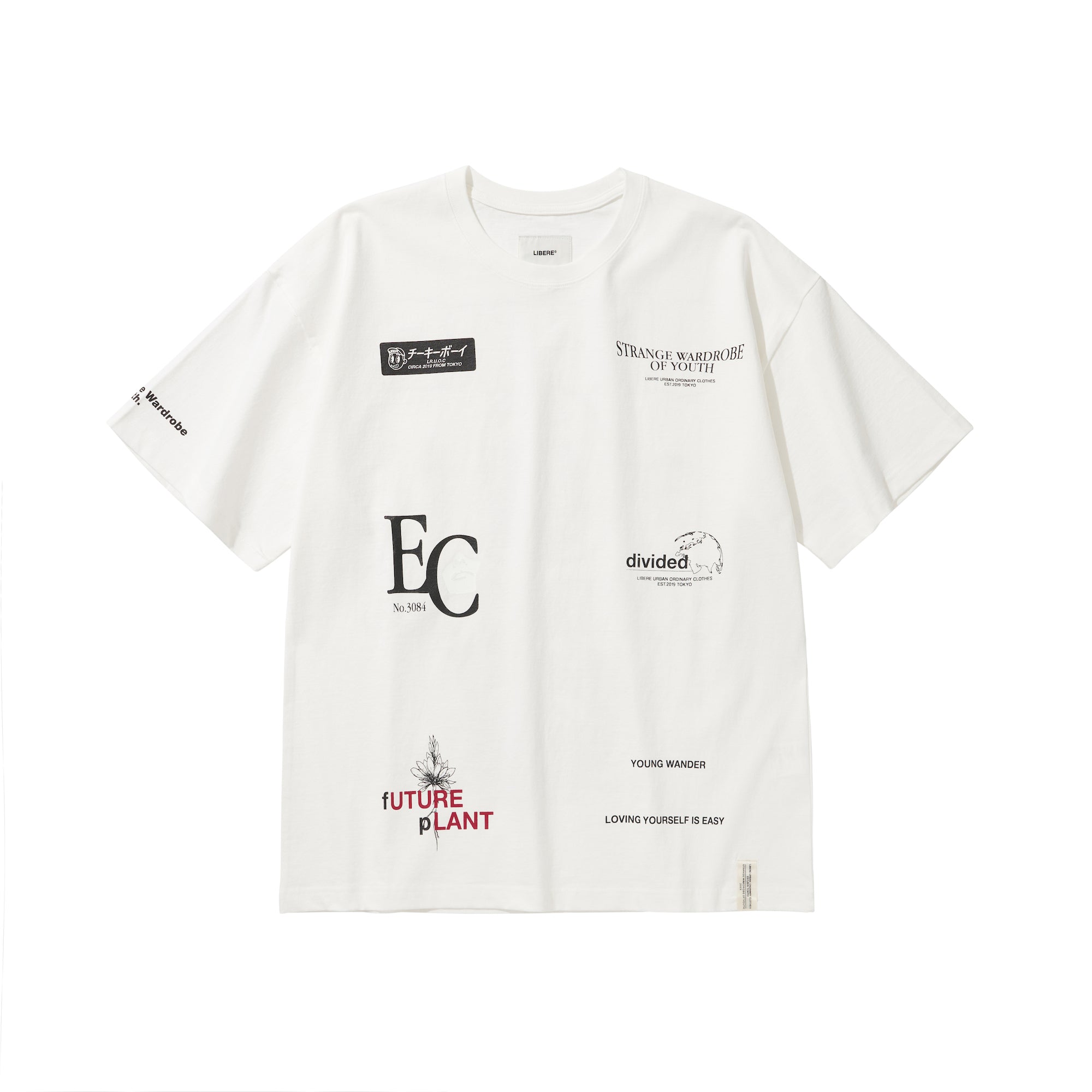 LIBERE リベーレ Tシャツ ティーシャツ T-SHIRT 半袖 OFF WHITE オフホワイト 白 ネイチャー[EVR SS TEE/NATURE] 公式アウトレット