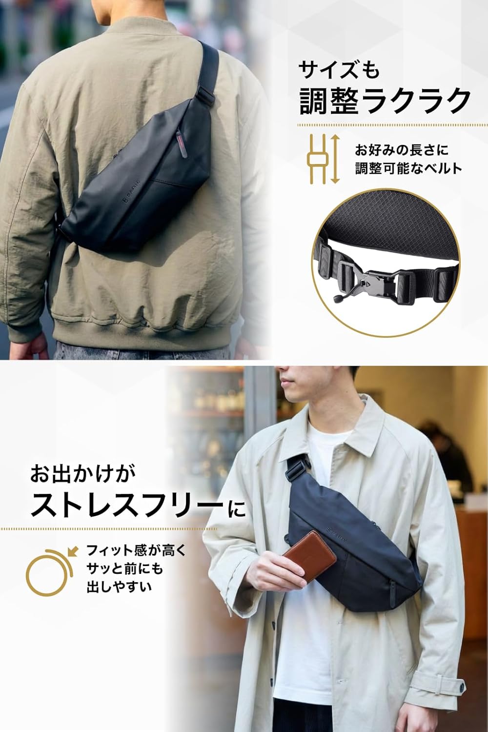地上波TV紹介＆楽天3冠】公式 セイファス 機能強化モデル ボディバッグ