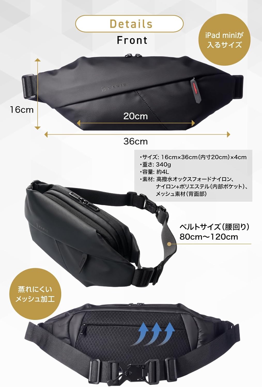 地上波TV紹介＆楽天3冠】公式 セイファス 機能強化モデル ボディバッグ