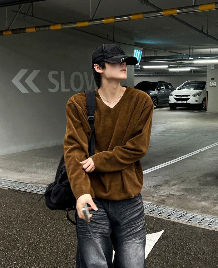 [COSYHARU]Breen V-Neck Deck Knitwear