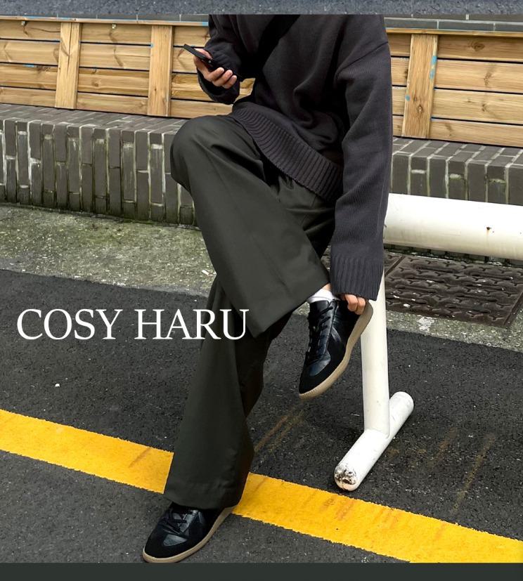 [COSYHARU] Black & Mocha simple Sneakers