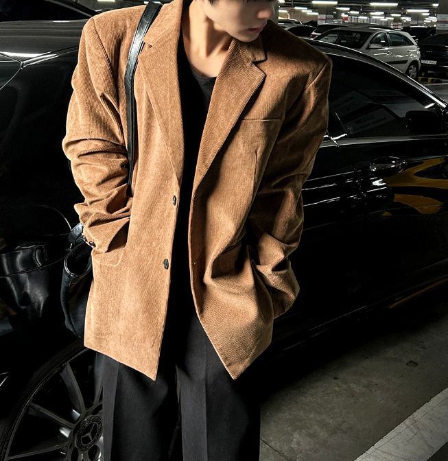 [COSYHARU] Corduroy Oversized Jacket