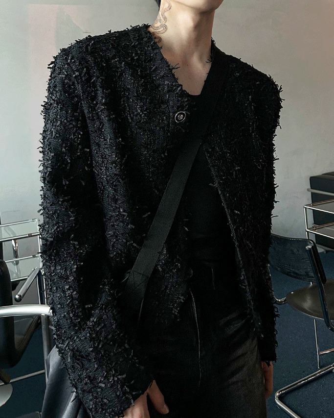 [COSYHARU] Classic Wing Tweed Jacket