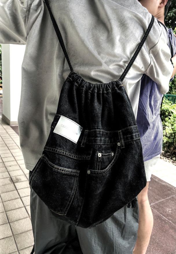 [COSYHARU]siwa denim pants bag
