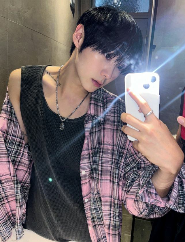 [COSYHARU]summer check board cutting shirts