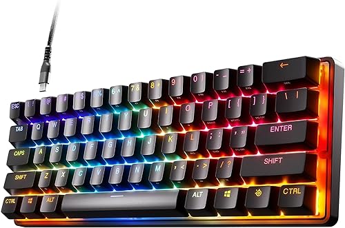 SteelSeries ゲーミングキーボード ミニサイズ Apex Pro Mini US 有線 英語配列 OmniPointスイッチ 2-in-1アクションキー 搭載 64820 ブラック [並行輸入品]｜Libertaco Shop