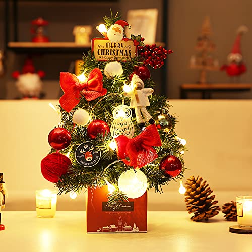全国宅配無料 クリスマス ツリー 卓上 50cm レッド Ledイルミネーション オーナメント ミニツリー クリスマス飾り りんご 写真 飾り Myuse Qdtek Vn