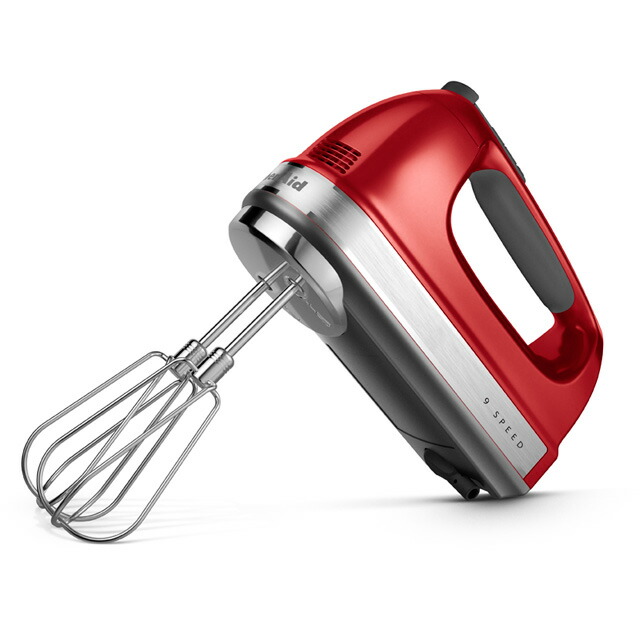 SALE／66%OFF】 KitchenAid 9段階変速 ハンドミキサー キャンディアップル 100W 9KHM928CA 1台 静音 飛び散り防止  温度調節 キッチンエイド fucoa.cl