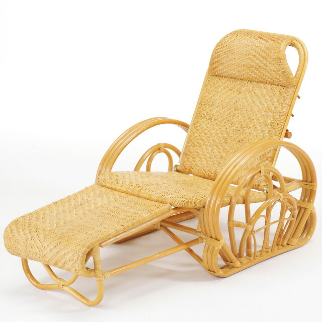 楽天市場】折りたたみ寝椅子リラックスリクライニングチェア籐ラタン製