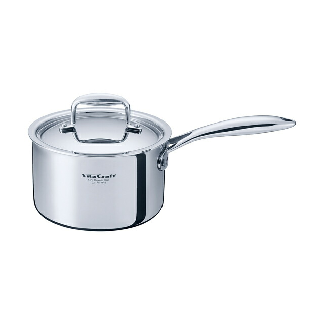 ビタクラフト Nシリーズ 片手鍋 2.8L 18cm 7142 全面7層構造 IH対応 美味しい 長持ち 熱伝導率抜群 高耐久ステンレス ECO 省エネ Vita Craft