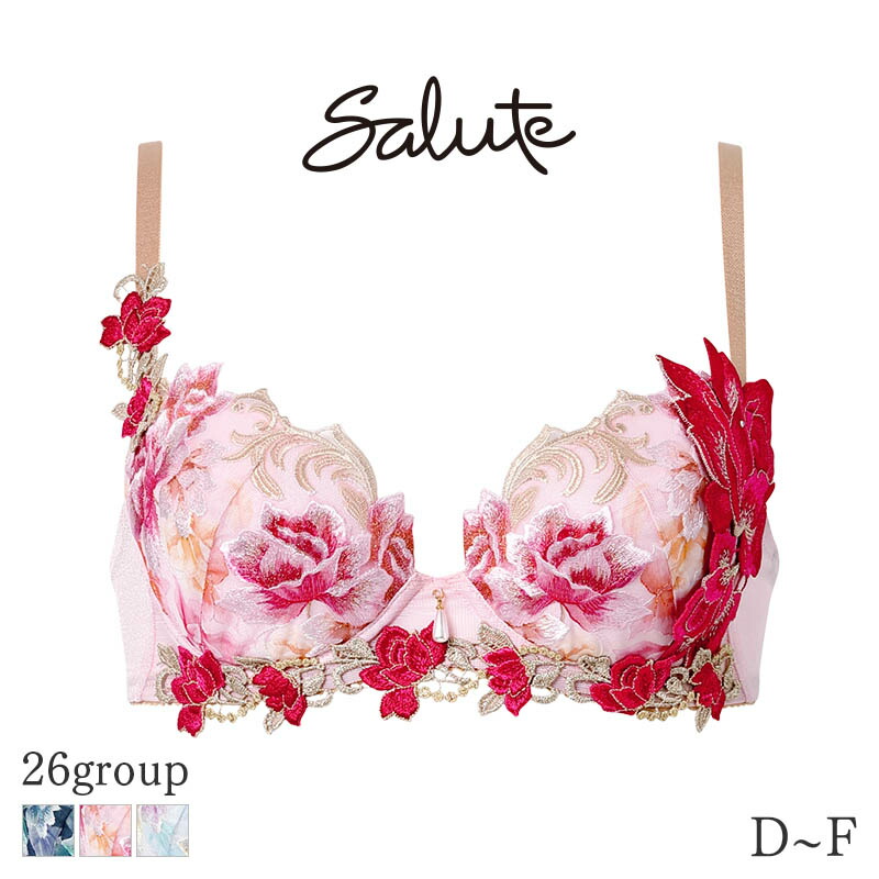24%OFF サルート Salute 26グループ ワコール ブラジャー 3/4カップ プッシュアップタイプ(D E F)BTJ426｜インナーショップ リバティハウス