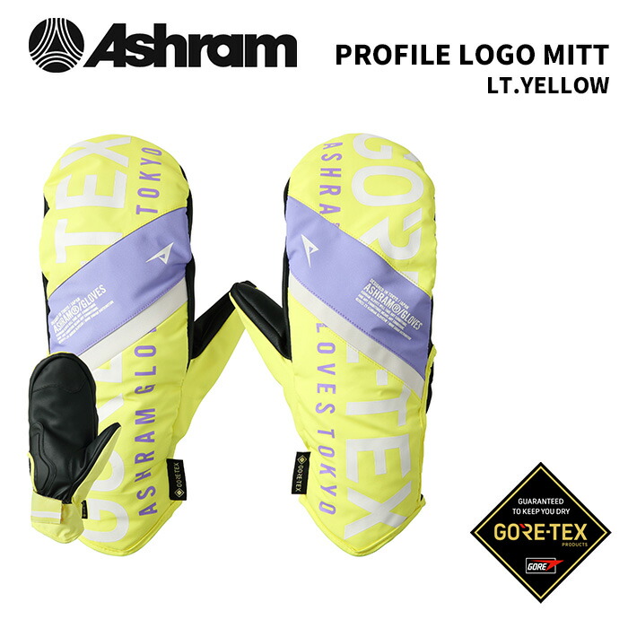 ASHRAM アシュラム 地球儀 PROFILE LOGO MITT LT.YELLOW プロファイルロゴタイプ・ミトン ASRM24W08 24-25青写真