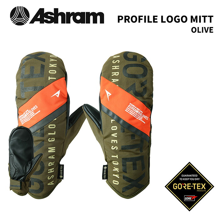 ASHRAM アシュラム 地球儀 PROFILE LOGO MITT OLIVE プロファイルロゴタイプ・ミトン ASRM24W08 24-25青写真