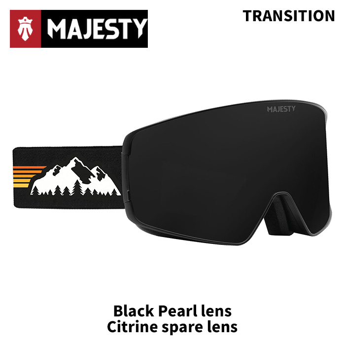 MAJESTY【24/25・Transition black | Black pearl + Citrine lens】24-25モデル ゴーグル 型落ち アウトレット|Liberty SNOW LIFE SHOP