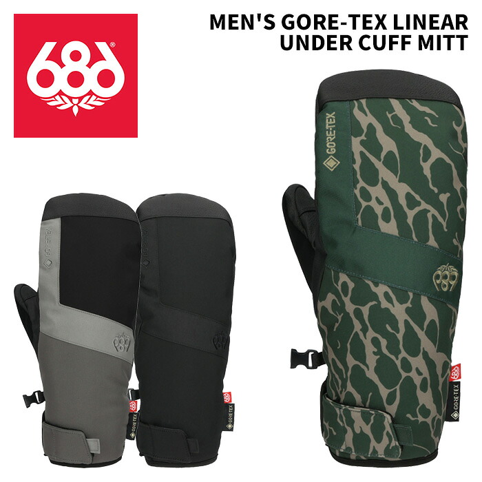 686 シックスエイトシックス グローブ MEN'S GORE-TEX LINEAR UNDER CUFF MITT 25-26モデル M5WNGLV160