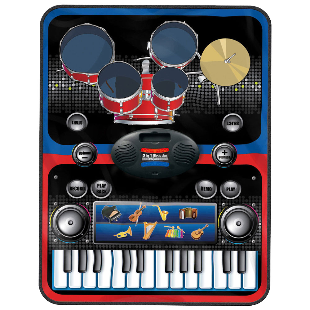 楽天市場 サウンド プレイマット ピアノ 5パッドドラム 8種類楽器音 おもちゃ 24鍵盤キーボード 録音 Auxin 音楽再生 電池式 知育玩具 Fam Slw91 Fam Style