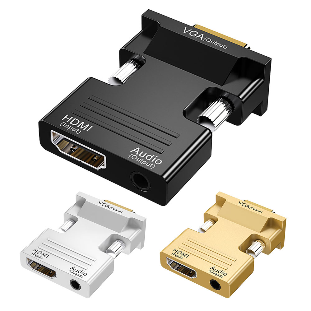 258円 最新作 HDMI to VGA オーディオ 変換アダプター 音声出力対応 3.5mmケーブル付き 電源不要 D-Sub15ピン 接続 機器  を有効利用 ALW-HW2213