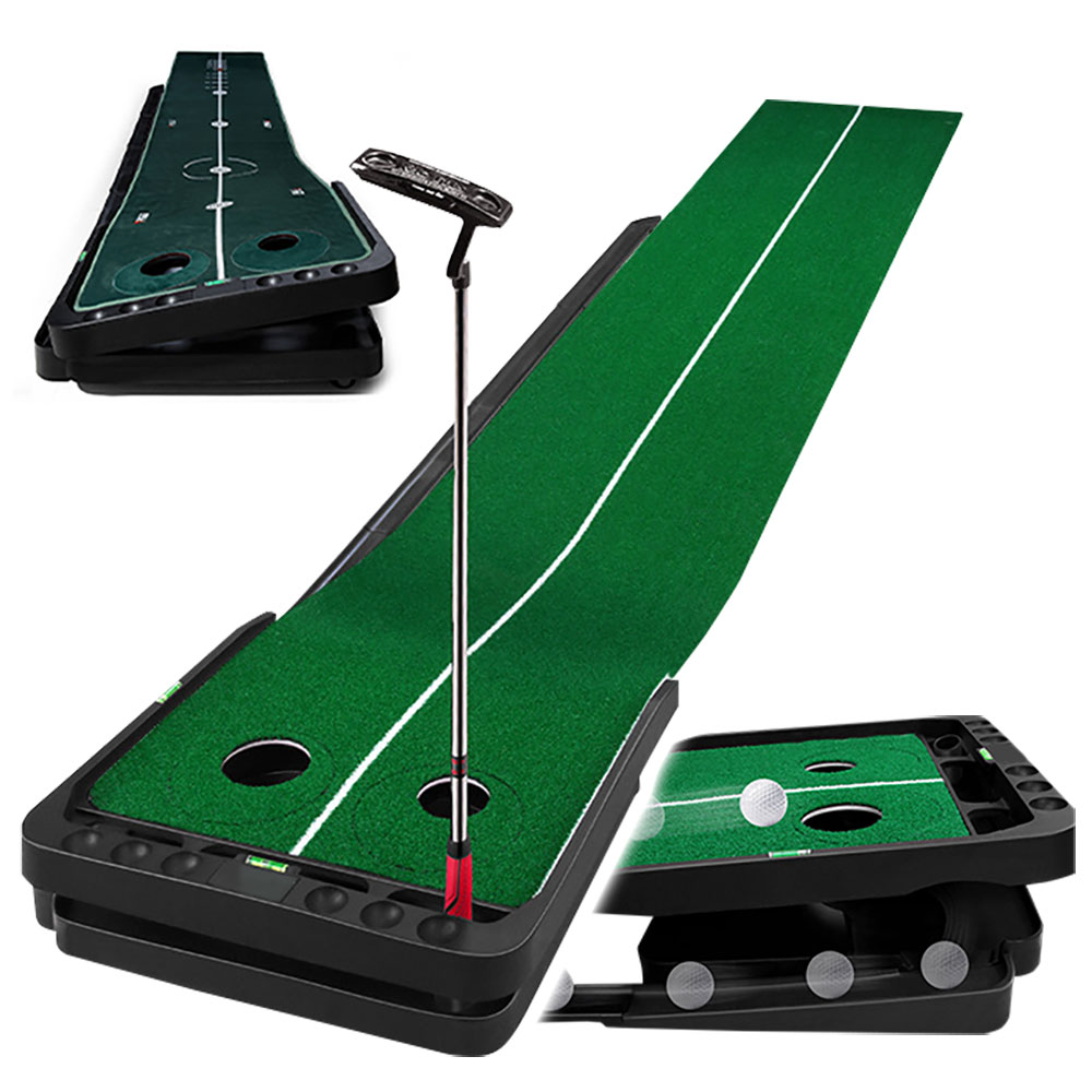 パターマット 3m ゴルフ パター練習 ゴルフ練習 パターゴルフ 傾斜型 室内 人工芝タイプ ベルベットタイプ ゴルフグリーン ボールリターン機能付き  FAM-TL010 (税込)