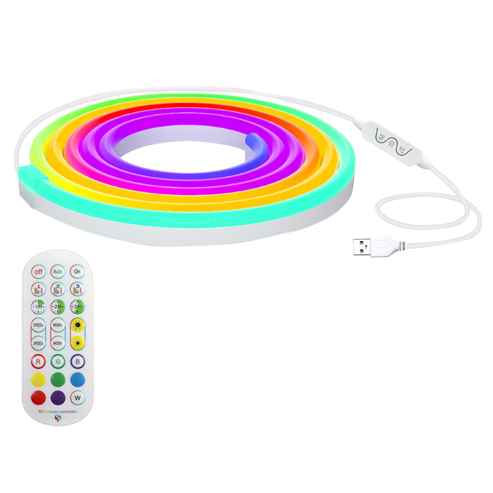4M 144灯 RGBICネオンロープライト LEDネオンライト チューブライト DIY リモコン付属 アプリ連動 間接照明 音楽との連動 USB給電  ◇ALW-SKS-JZ-29-4M | SHOP ALWAYS 楽天市場店
