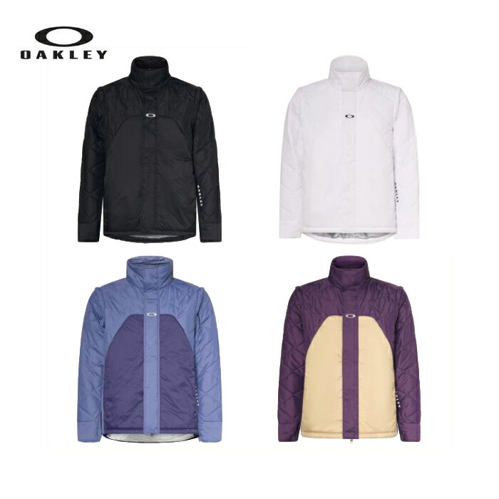 オーク材ロバート・エドワード・リー ゴルフ 御召しもの メンズ サプル インサレーション 上衣【OAKLEY】SUPPLE INSULATION JACKET色合い：BLACKOUT(02E)色合い：WHITE(100)色合い：DARK AQUA(66Y)色合い：PURPLE SHADE(82D)FOA406951