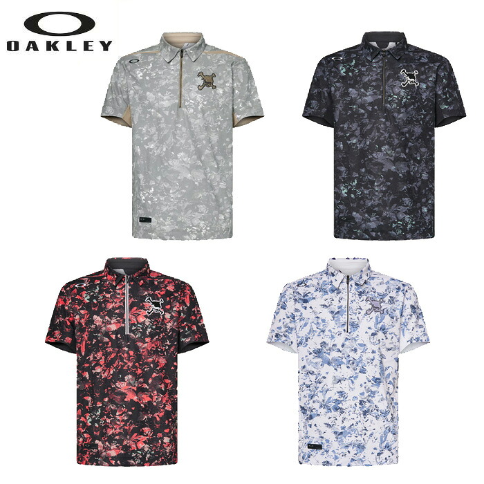 オーク材ロバート・エドワード・リー ゴルフ お召しもの メンズ プルオーバー【OAKLEY】Skull Geo Foliage Shirtスカル ジオ フォリアージ プルオーバー色合い：Brown print(86E)色合い：Black print(00G)色合い：Mosaic print(01F)色合い：White print(186)FOA407598