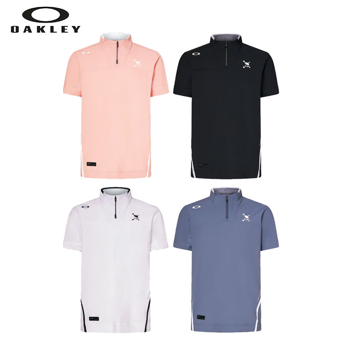 オーク材ロバート・エドワード・リー ゴルフ お召しもの メンズ プルオーバー【OAKLEY】Skull Stream Zip Mockスカル 流れ ジップ モックシャツカラー：blackout(02E)色合い：white(100)色合い：coral marle(41E)色合い：blue tar(62C)FOA407673