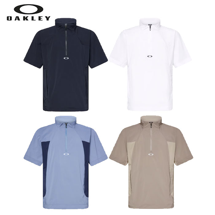 オーク材ロバート・エドワード・リー ゴルフ お召しもの メンズ ティーシャツ 上衣【OAKLEY】S/S Pullover Jacket色合い：Bark（881）色合い：Pitch Black（021）色合い：White（100）色合い：Flint Stone（23X）FOA408761