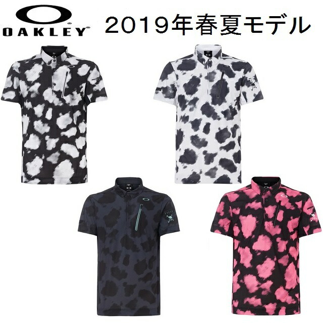 E06229 新品 OAKLEY ゴルフウエア：JPN XL ブラック オークリー（OAKLEY）（メンズ）ゴルフウェア 半袖 吸汗速乾