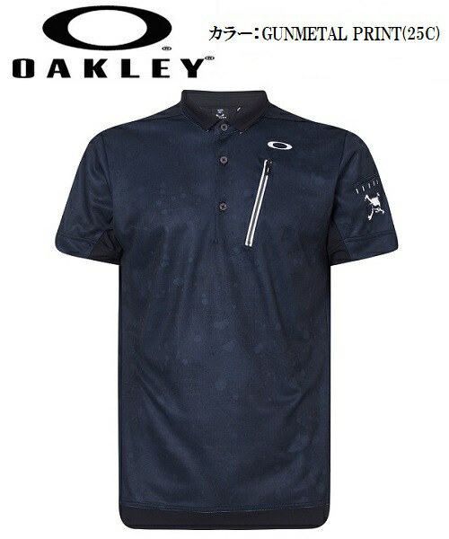 オークリーゴルフウェアメンズスカルポロシャツ【OAKLEY】SKULLLIQUIDPOLOカラー：WHITEPRINT(186)カラー：GUNMETALPRINT(25C)カラー：BLUESTORMPRINT(66V)カラー：ADBURNTORANGE(714)FOA400794ラッキーシール対応