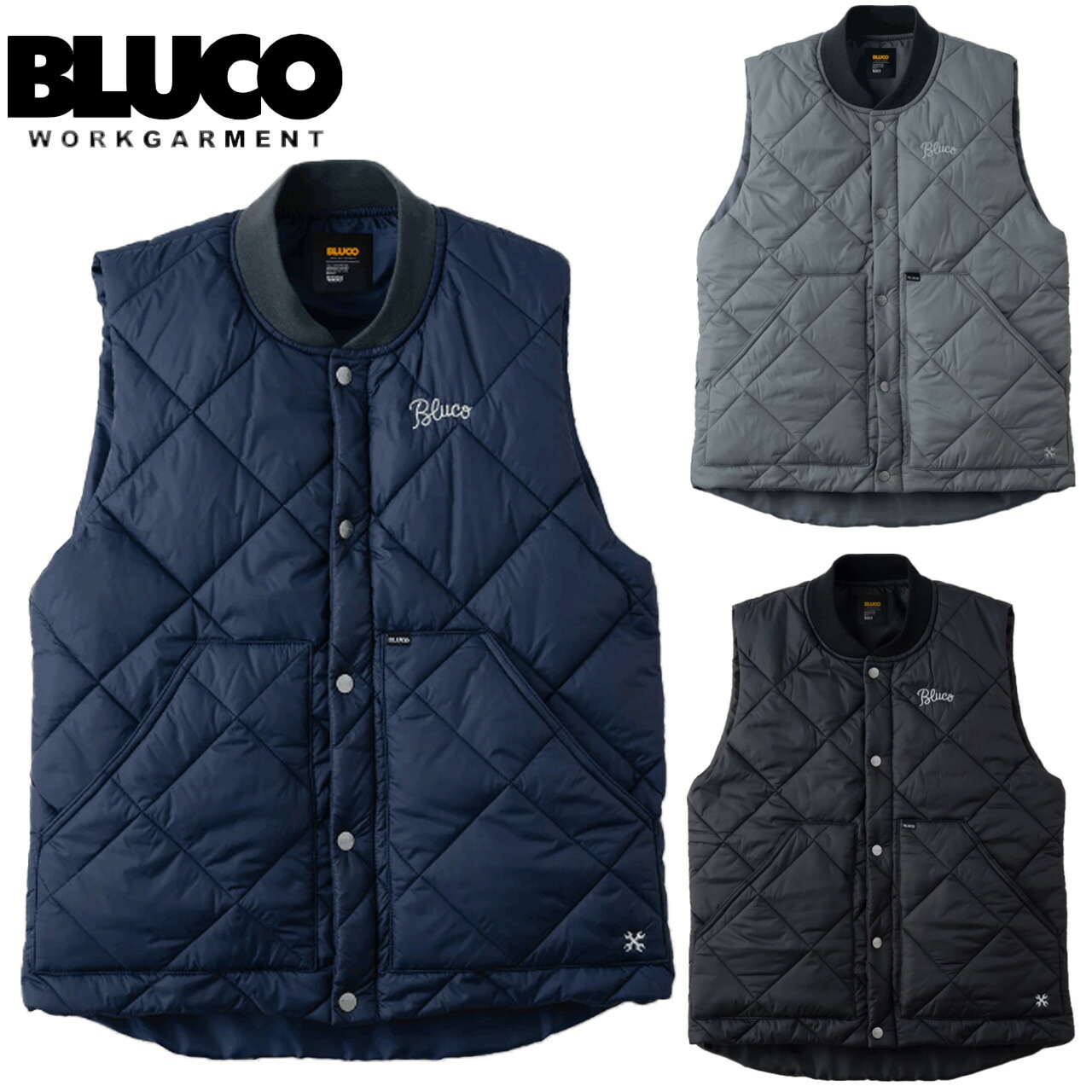 BLUCO WORK GARMENTワーク ベスト ネイビー BLUCO WORK GARMENTワーク ベスト ネイビー