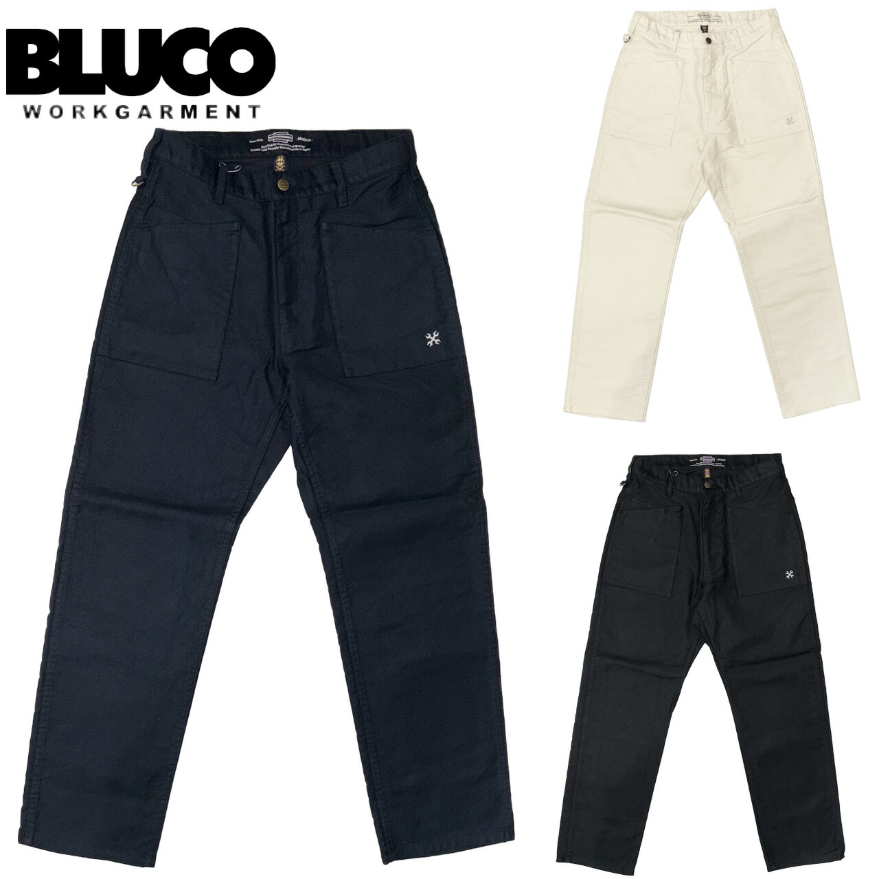 BLUCO ブルコ CORD CLOTH SAILOR WORK PANTS 吊りひもはりつけ台 セイラー 細工物ズボン下 155-41-039