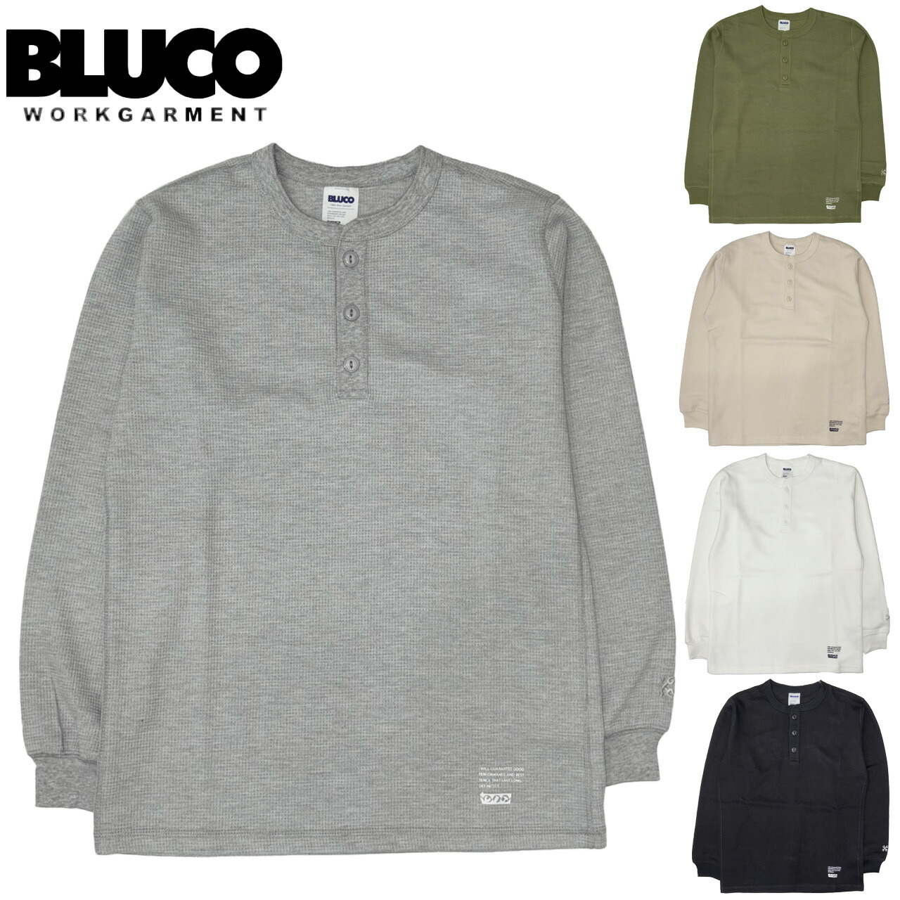 楽天市場】BLUCO ブルコ HENRY NECK THERMAL SHIRT ヘンリーネック