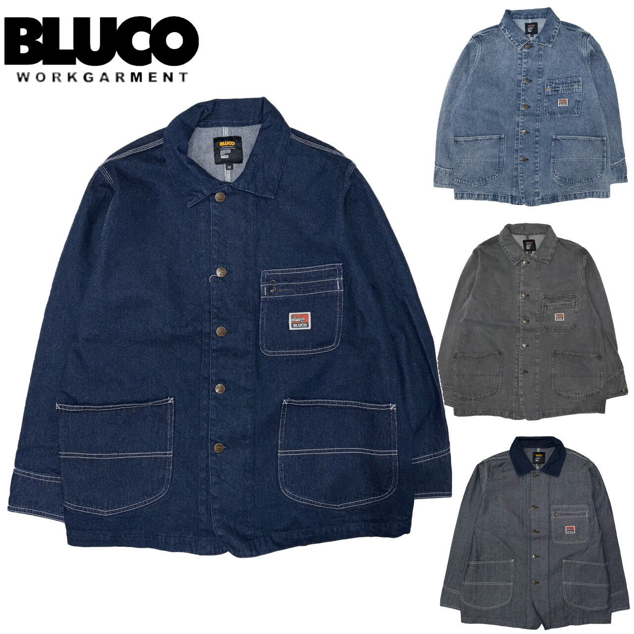 ジャケット・アウター BLUCO WORKER'S COVERALL BLACK M ジャケット・アウター BLUCO WORKER'S COVERALL BLACK M BLUCO
