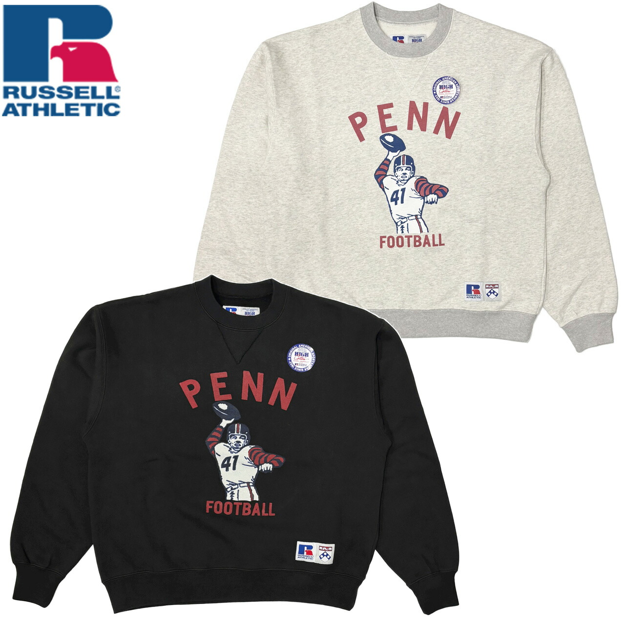 RUSSELL ATHLETIC ラッセル University Of Pennsylvania・・ High Cotton・・ Loop Back Terry Sweat CN 流汗 111261-022