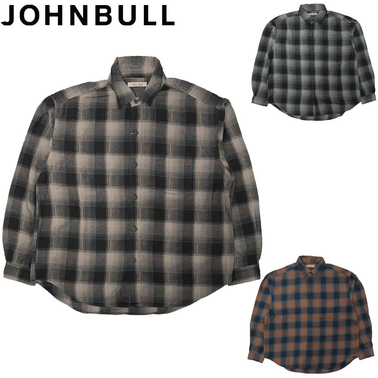 JOHNBULL ジョンブル ガーメントダイ ネルチェック シャツ JM254S04