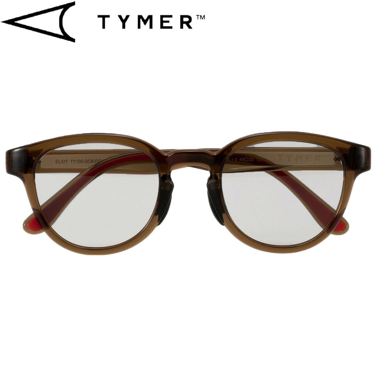 TYMER タイマー ELIOT エリオット シェード サングラス Gloss Clear Brown-Photochromic Gray グロスクリアブラウンフレーム フォトクロミックグレーレンズ TY100-GCB-PGY｜リブラセレクトストア