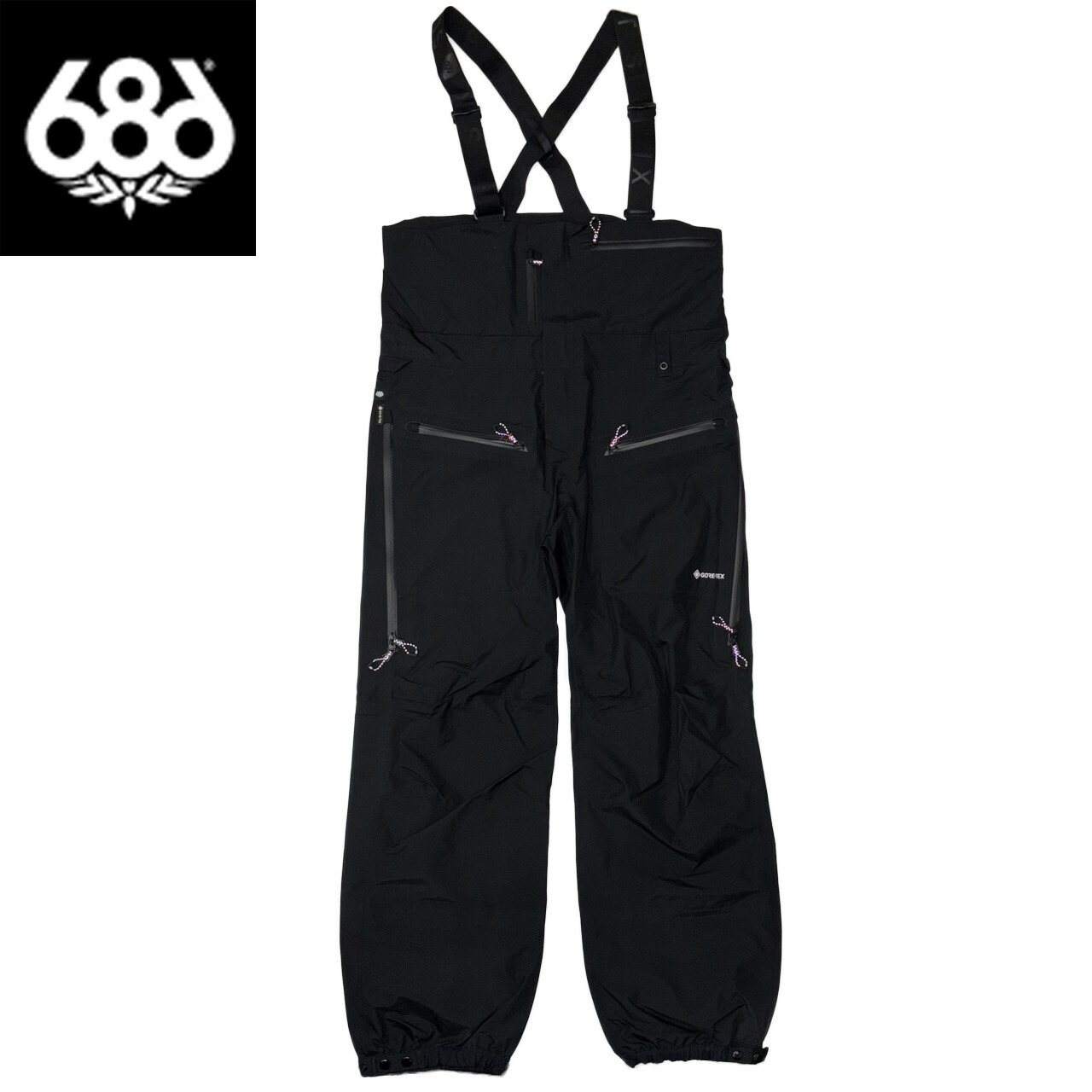 686 シックスエイトシックス MENS GORE-TEX 3L ATV BIB - BLACK ゴアテックス スノーボード御召しもの M5WN249-BLK
