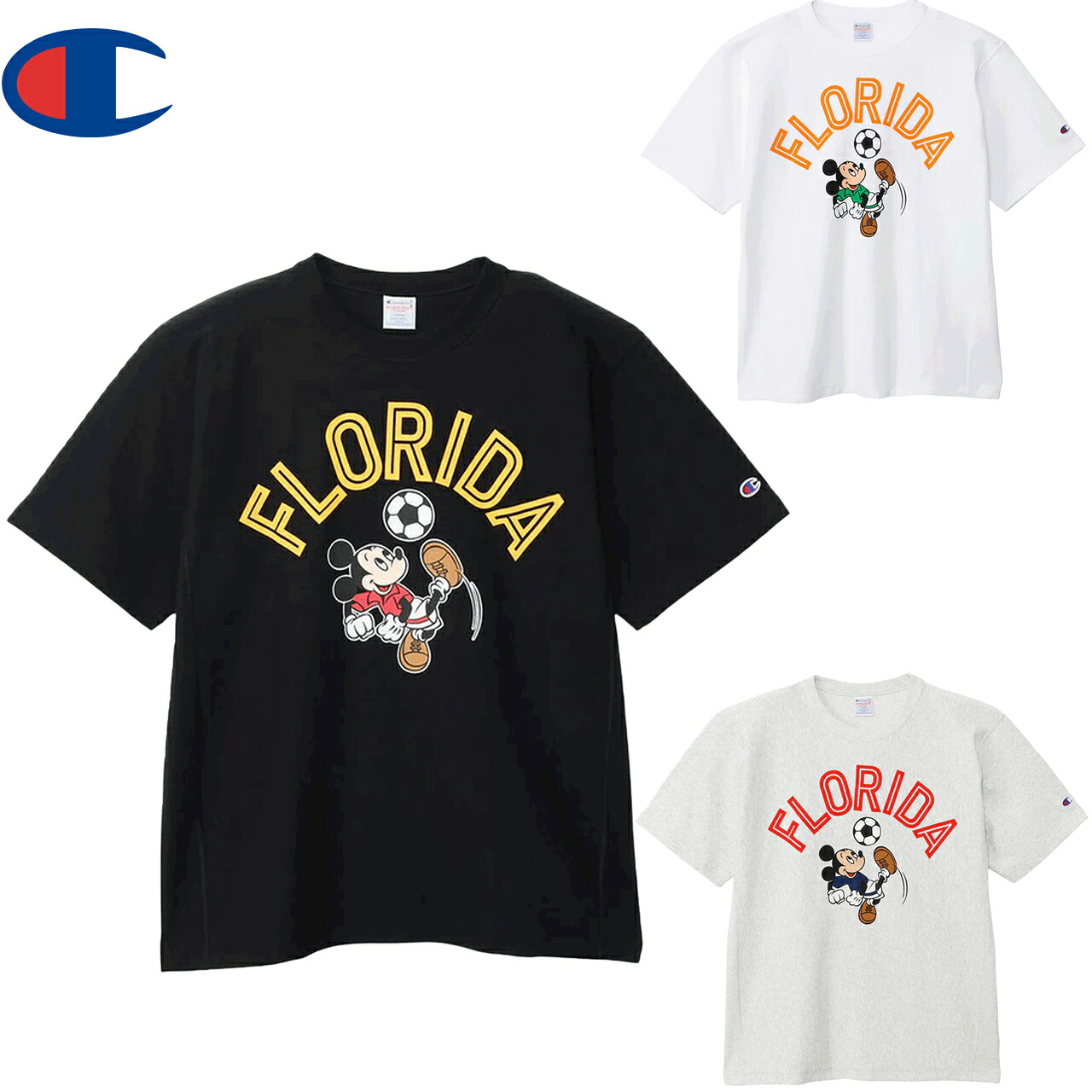 Champion チャンピオン リバースウィーブ(R) ショートスリーブTシャツ ミッキーマウス C3-D356｜リブラセレクトストア