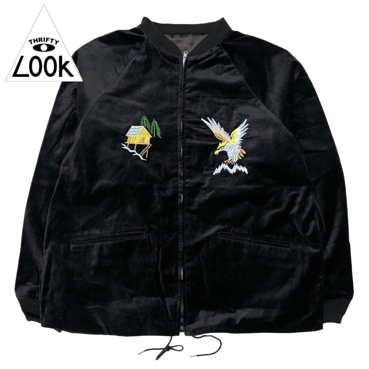 THRIFTY LOOK スリフティルック REVERSIBLE SOUVENIR ALASKA JACKET COTTON VELOUR リバーシブル スーベニアジャケット アラスカ コットン ベロア TL24S00100ctnstn