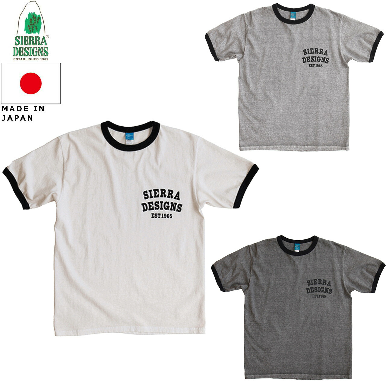 SIERRA DESIGNS × Good On シェラデザインズ × グッドオン コラボ EST.1965 RINGER TEE エスタブリシュ 1965 リンガー Tシャツ made in Japan 931006