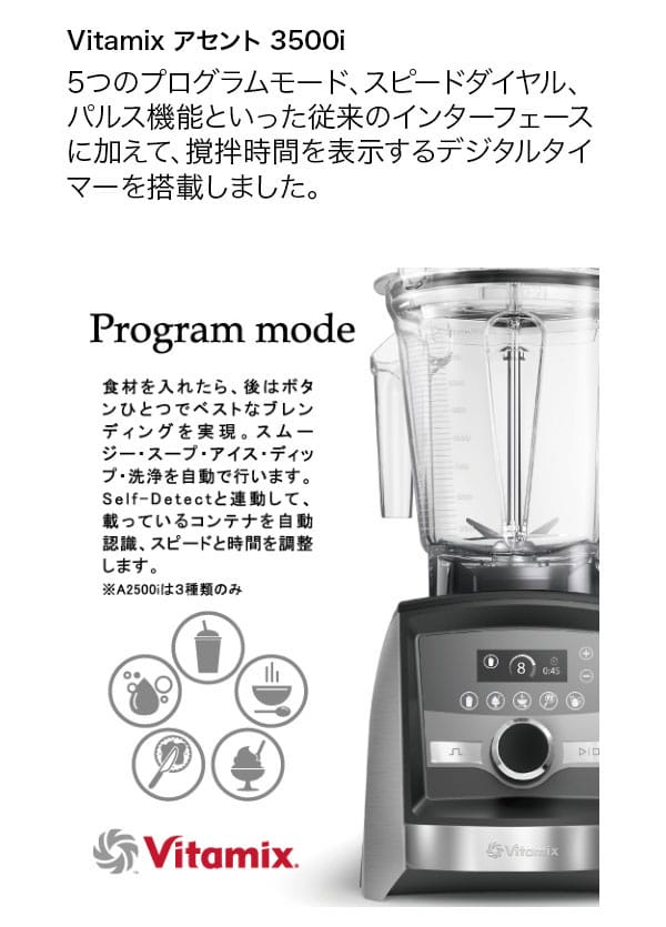 Vitamixバイタミックス アセント3500i ステンレスシルバー-