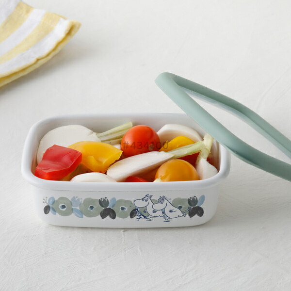 楽天市場】ムーミン フラワーガーデン ホーロー容器 浅型角容器S 0.42L