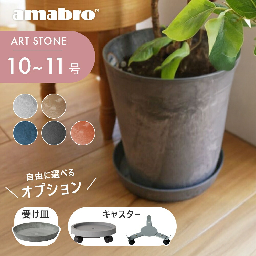 楽天市場】amabro アートストーン 受け皿 M 8-9号鉢用 SAUSER ソーサー