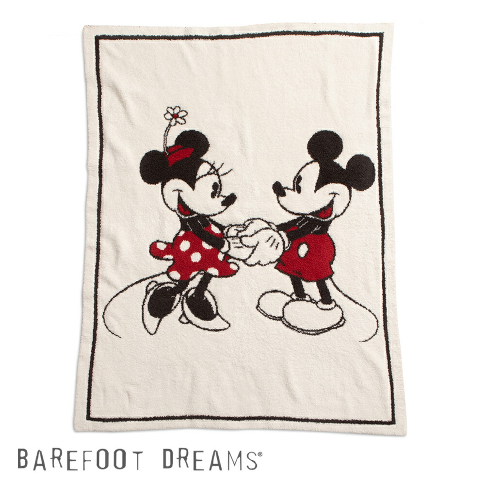 洗濯機 ポリマイクロファイバー Dreams ベアフットドリームス Cozychic プレゼント ギフト ベビー毛布 Classic Mickey 丸洗いok Barefoot Mickey Dnhcc1349 Disney Minnie Mouse Blanket ブランケット Dnhcc1349 タオルケット 毛布 ひざ掛け ソファ Lib リブ