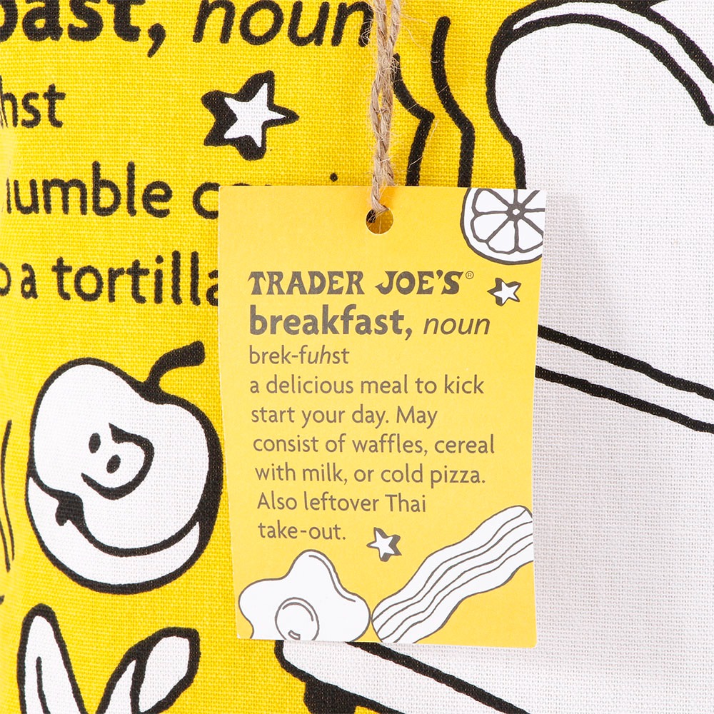 楽天市場 Trader Joe S トレーダージョーズ ブレークファースト ピクルス コットン エコバッグコットン100 アメリカ製 Breakfast イラスト イエロー レッド グリーン 黄色 赤 緑 トレジョ 高級スーパー アメリカ オリジナル バック 海外セレブ 手提げ サスティナブル
