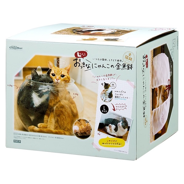 Ｌ大きさのおっきな にゃんこの金魚鉢 4976555879605 ドギーマン